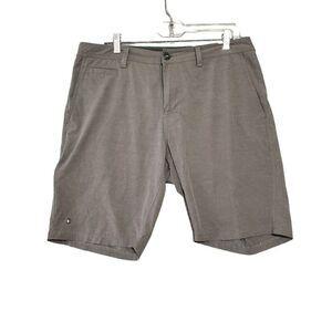 Linksoul Men's Flat Front Gray Shorts 34